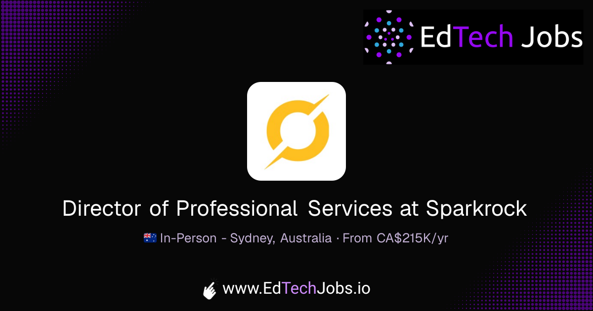 Director of Professional Services - Sydney, Australia at Sparkrock ...